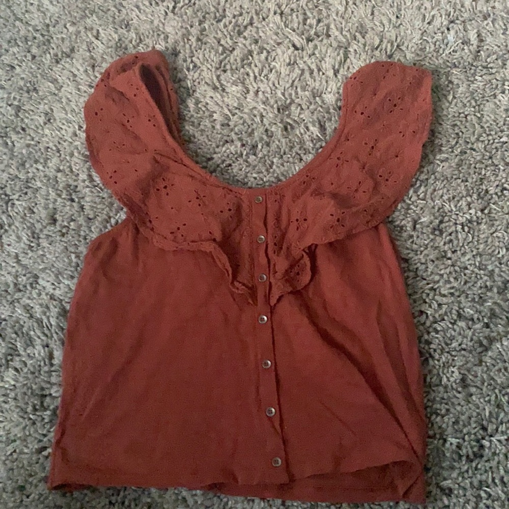 american eagle over the shoulder tank top